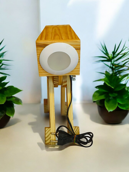 Wooden dog shaped LED table lamp (Quirky and functional lighting for your space)