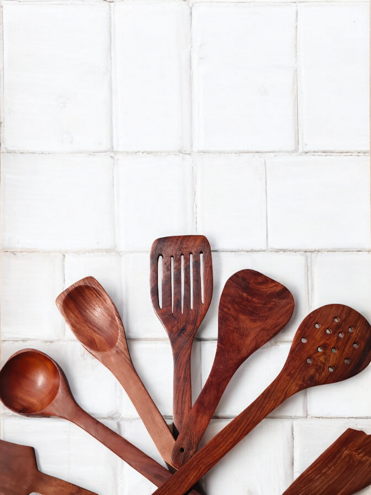 Elegant wooden cutlery set of - 6 pieces