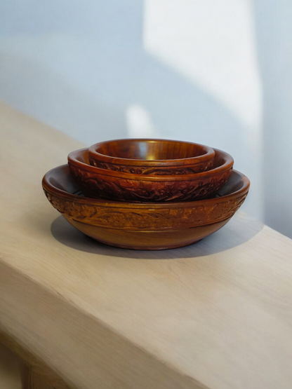 Heavy Serving bowl (set of 3) Made up of sheesham wood